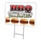 Signmission Bbq Pulled Pork Yard Sign & Stake outdoor plastic coroplast window, C-2436-DS-Bbq Pulled Pork C-2436-DS-Bbq Pulled Pork - alternate 1
